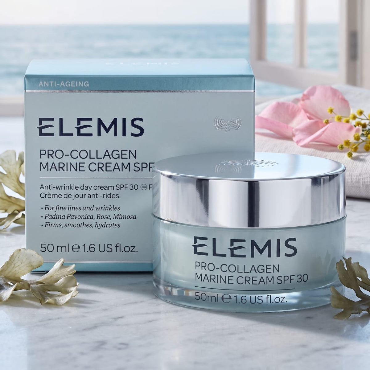 ELEMIS Pro-Collagen Marine Cream SPF 30 Anti-Wrinkle Day Cream – 50ml / 1.6 US fl oz