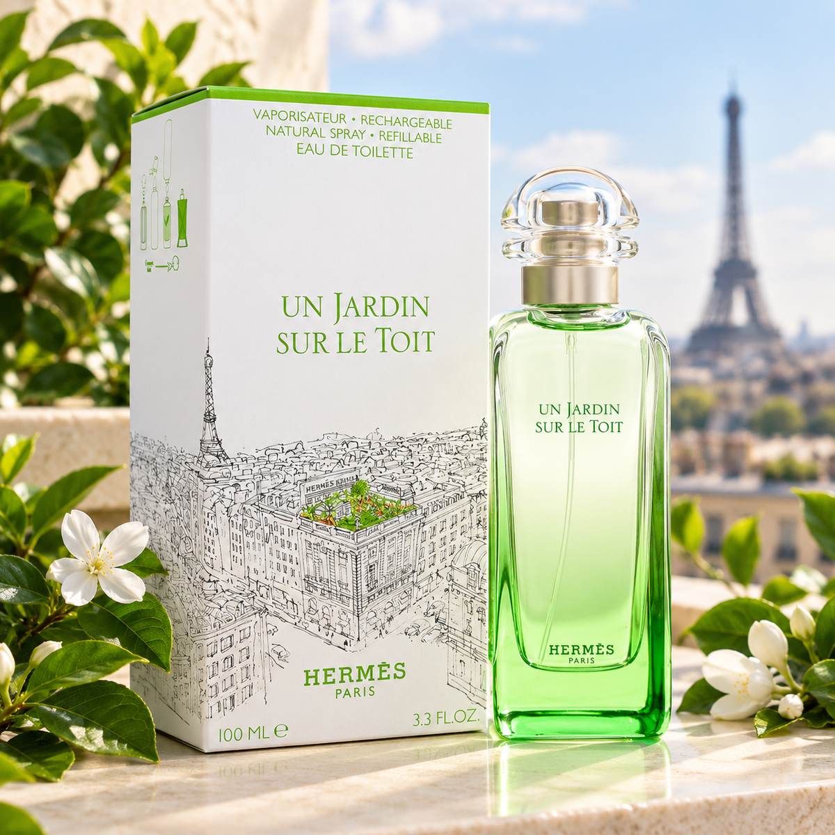 Hermès Un Jardin Sur Le Toit Eau de Toilette Spray 3.3 fl oz / 100 ml – Unisex Fragrance