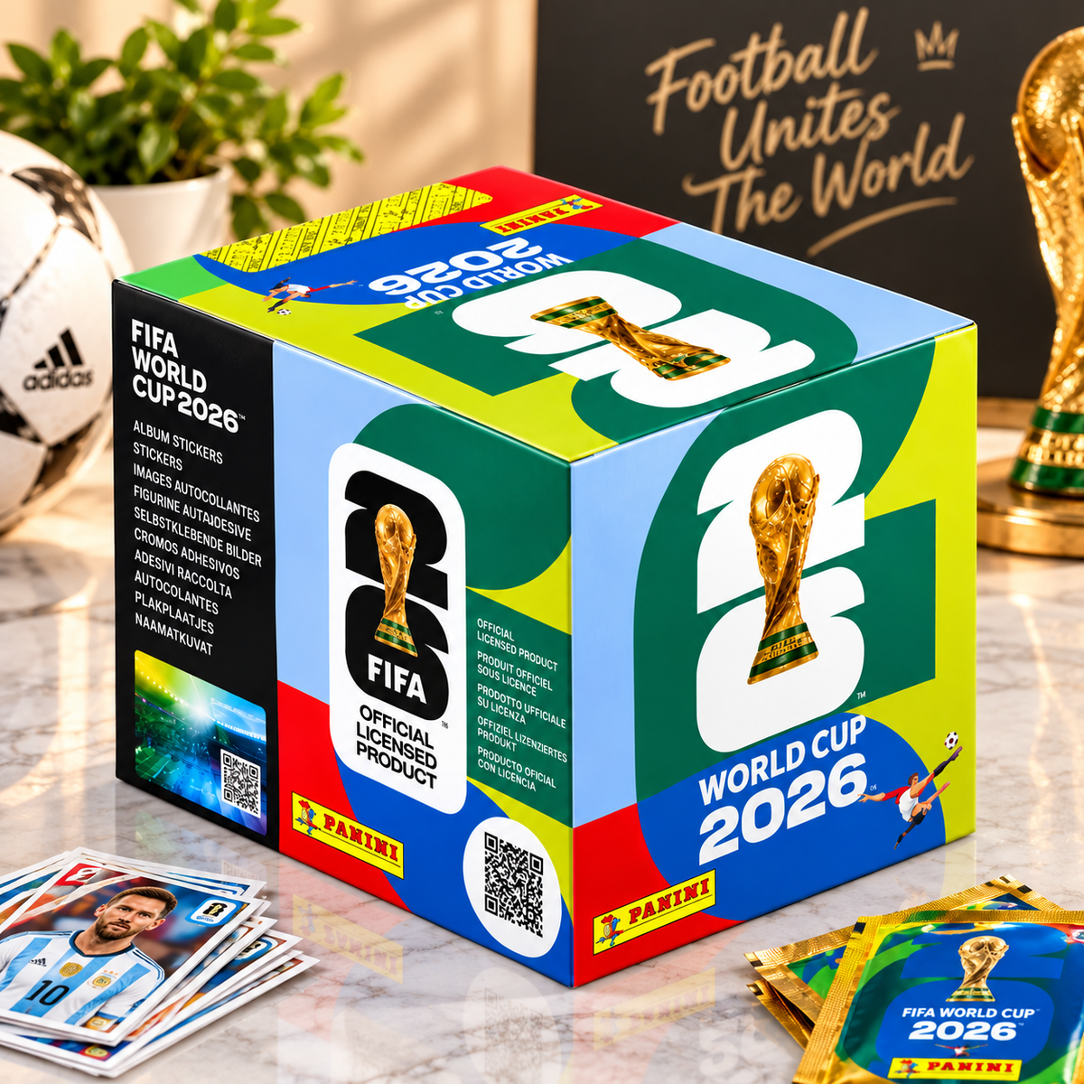 Panini FIFA World Cup 2026™ Official Sticker Collection Box – 25 Packs, 175 Stickers